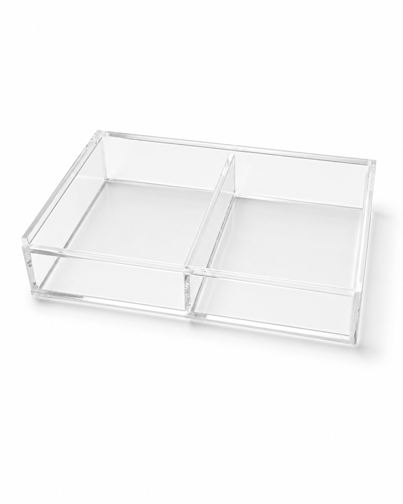 Caja de acrilico tarjetas doble
