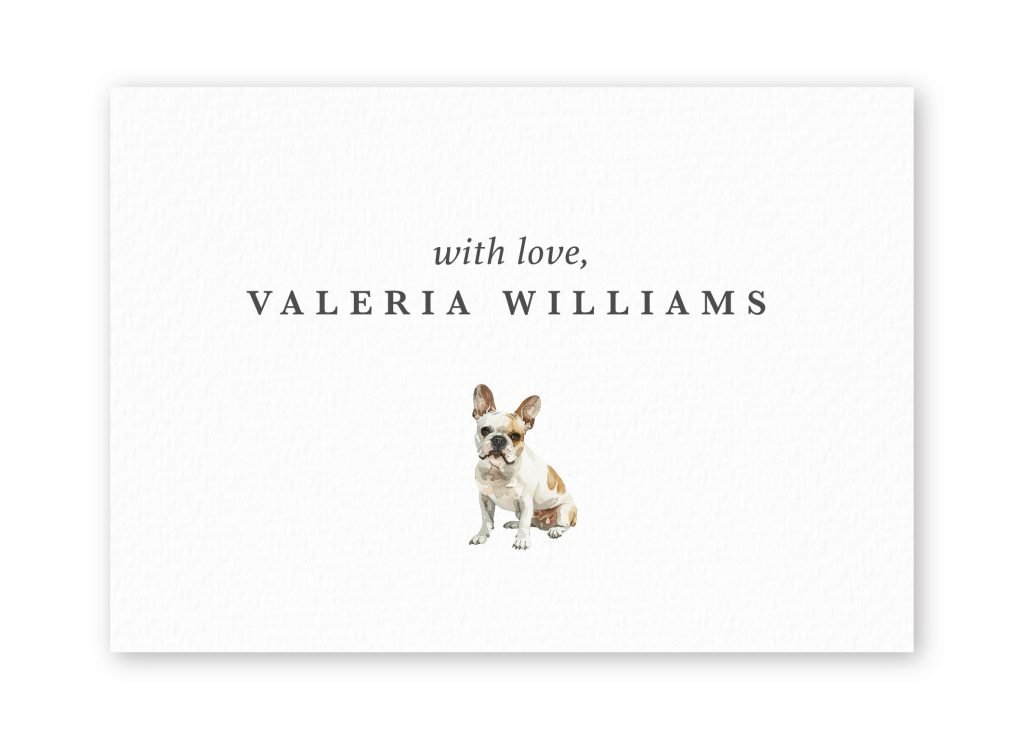 Tarjetas French Bulldog Tan Pied