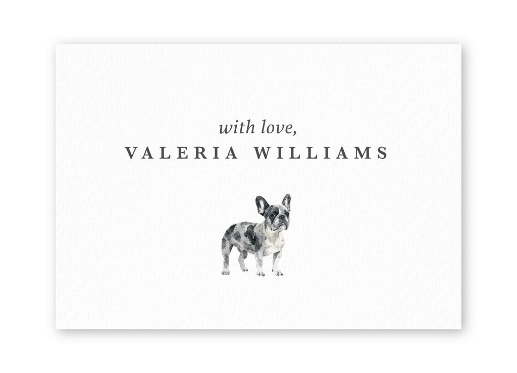 Tarjetas French Bulldog Harlequin