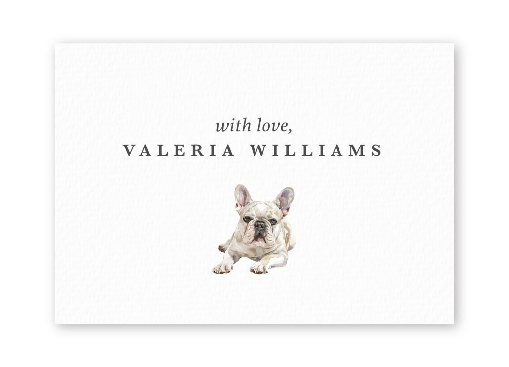 Tarjetas French Bulldog Cream