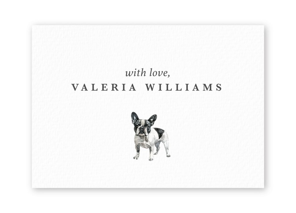 Tarjetas French Bulldog Black and White
